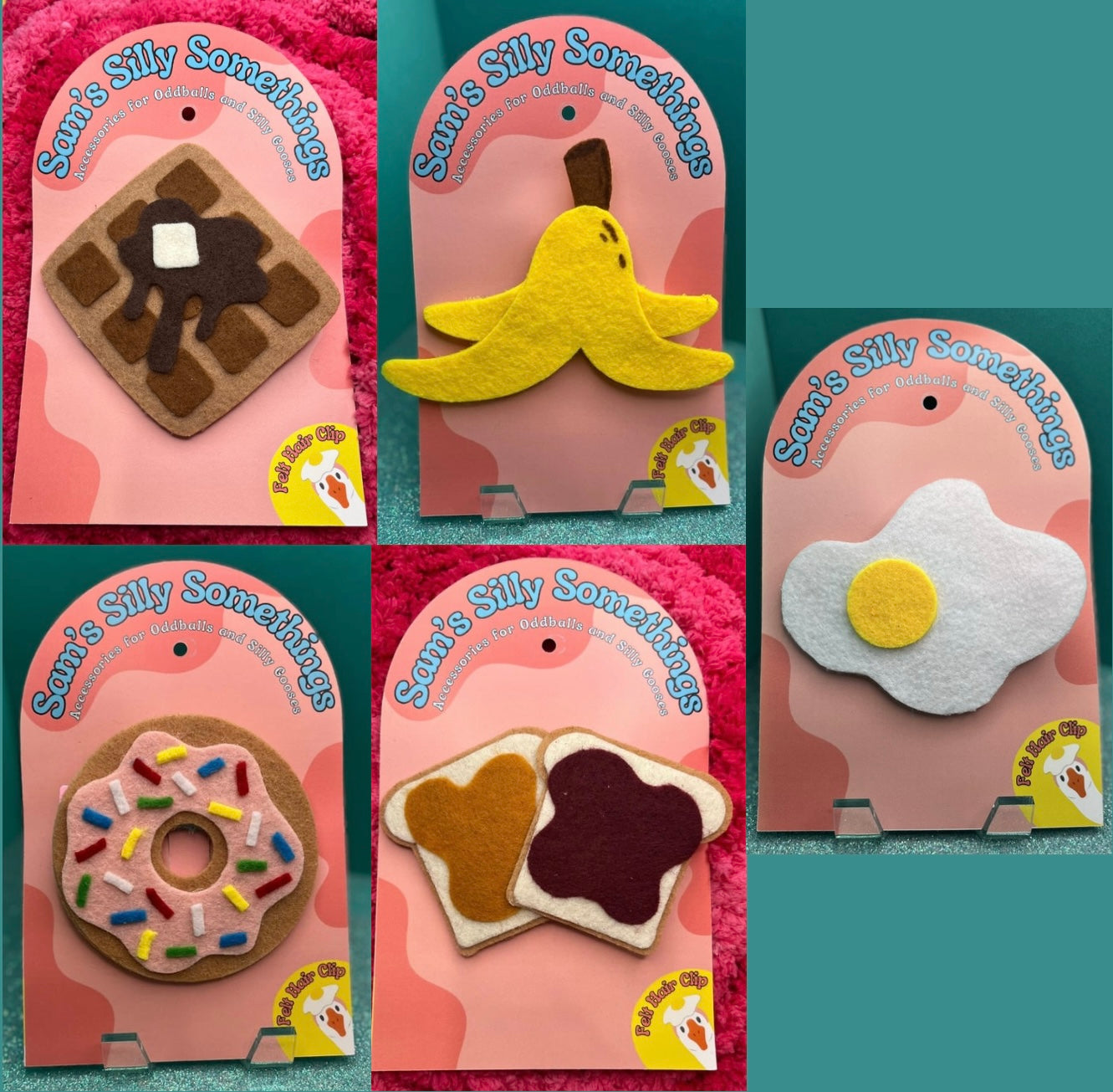 Breakfast Hair Clips
