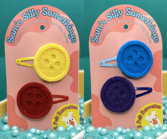 Button Barrettes